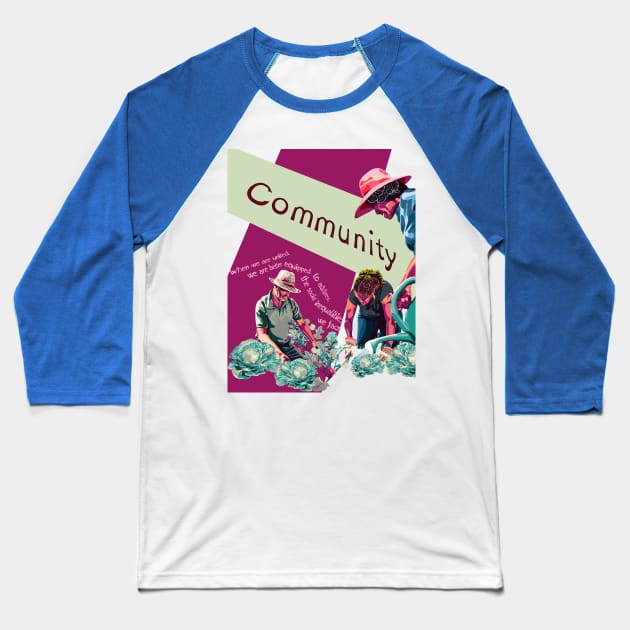 Community Baseball T-Shirt by LondonAutisticsStandingTogether